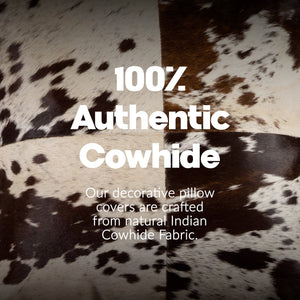 Cowhide Throw Pillows 18x18 – Set of 2 with Poly Insert
