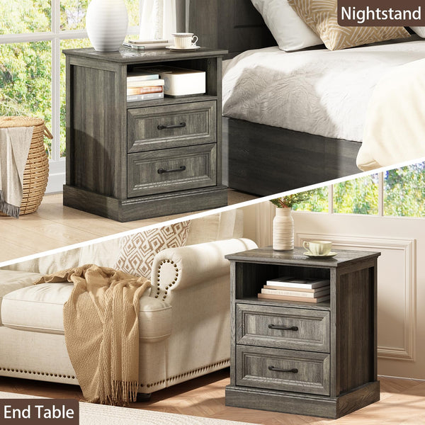 Farmhouse Dresser & Nightstand Set – 3-Piece Bedroom Set
