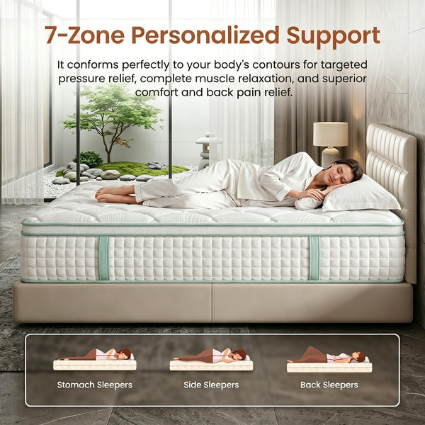 Queen 12-Inch Hybrid Mattress in a Box