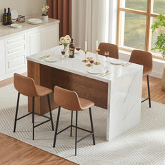 61" Kitchen Island Table with Storage, Power Outlet & LED Lights