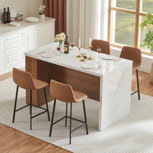61" Kitchen Island Table with Storage, Power Outlet & LED Lights