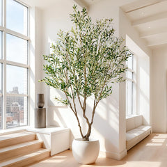 Faux Olive Tree with Pot & Moss — Large Indoor Artificial Plant