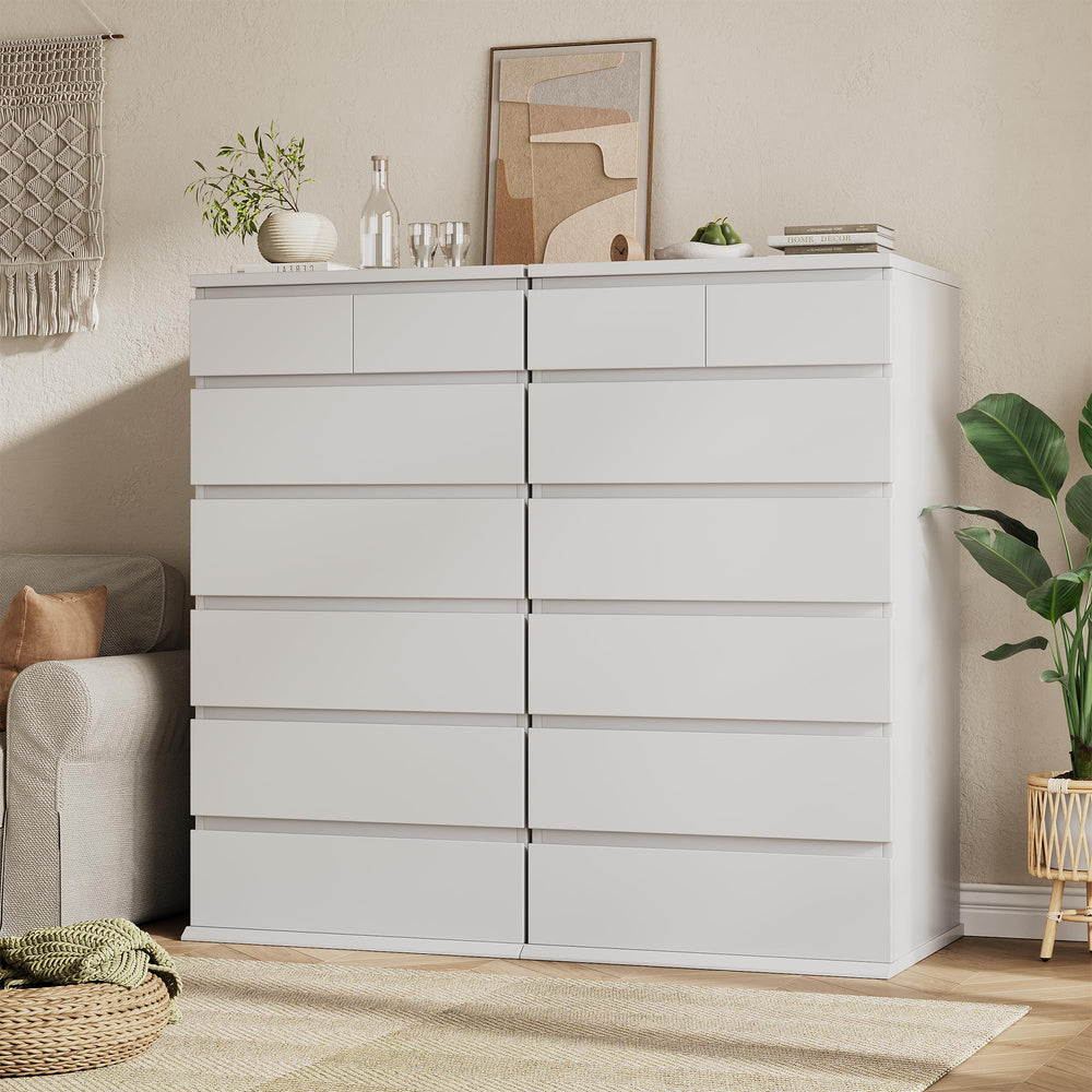 7-Drawer Tall Dresser with Jewelry Storage