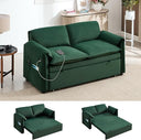 63" Velvet Pull-Out Sofa Bed – 3-in-1 Convertible Futon Loveseat