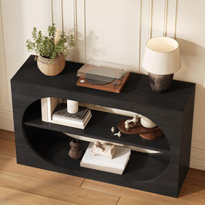 3-Tier Console Table with Storage Shelves
