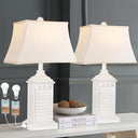 Coastal Table Lamps Set of 2 with USB Charging & 3-Color Temperature
