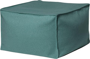 Faux Felt Square Pouf Ottoman with Polystyrene Fill