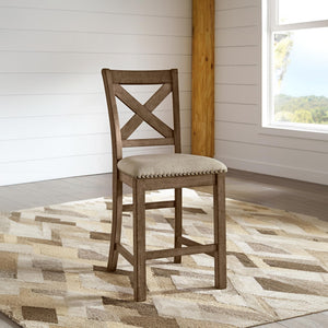 Upholstered Counter Height Barstool Set of 2