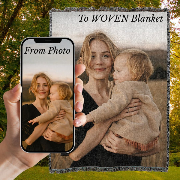 Woven Photo Blanket – Custom Picture Throw
