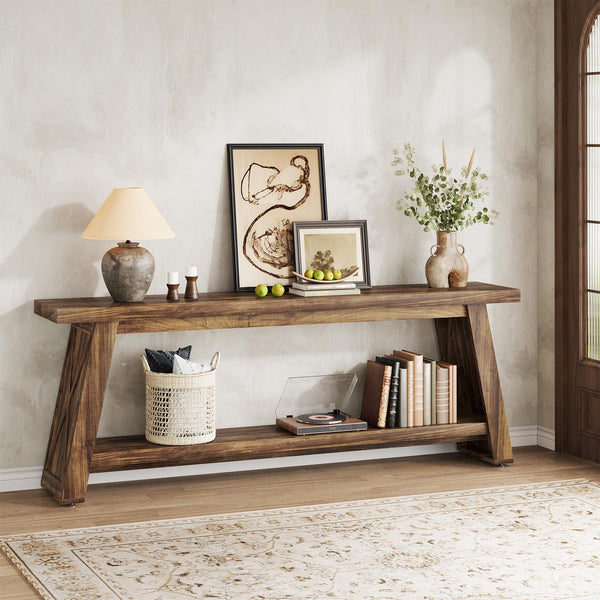 70.87-Inch 2-Tier Console Table for Entryway