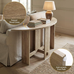 Half-Moon Console Table, 51" Entryway & Sofa Table