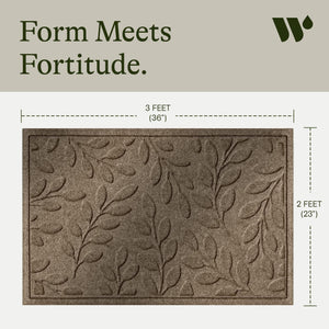 Heavy-Duty Indoor Outdoor Door Mat – Camel Leaf, 2' x 3'