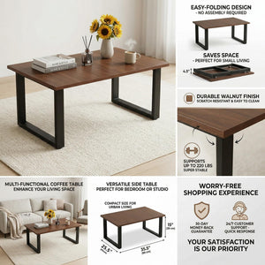 Walnut Folding Coffee Table