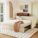 Twin Velvet Daybed with Pop-Up Trundle
