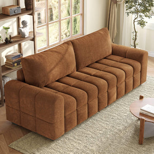 Modern 3-Seater Chenille Sofa Couch