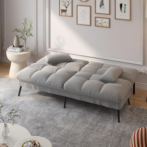 Convertible Futon Sofa Bed with Adjustable Backrest