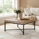 Leather Square Ottoman Coffee Table