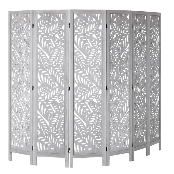 6-Panel Wood Folding Room Divider – 66.9" Tall Privacy Screen