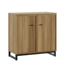 Modern Farmhouse Sideboard Cabinet with Metal Frame Base