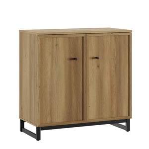 Modern Farmhouse Sideboard Cabinet with Metal Frame Base