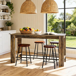 63-Inch Farmhouse Counter Height Dining Table