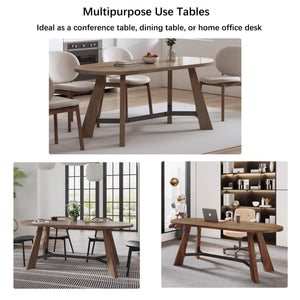 70.86" Oval Dining Table for 6–8 People