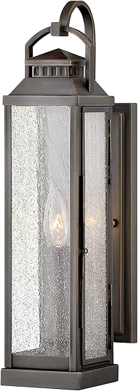 Blackened Brass Outdoor Coach Lantern Wall Light