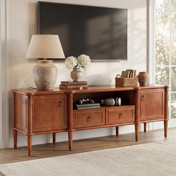 63" TV Stand with Power Outlet & Storage