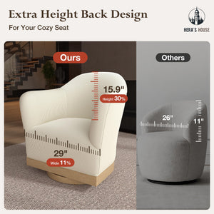 Swivel Barrel Accent Chair – High-Back Armchair