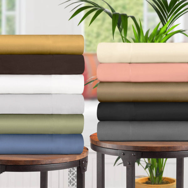 Egyptian Cotton Sateen Duvet Cover Set with Pillow Shams