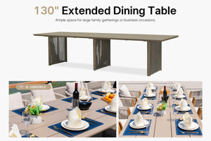 Outdoor Patio Dining Set with Olefin Cushions & Aluminum Frame