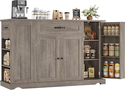 Kitchen Island Cart with Storage on Wheels