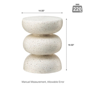 MGO Faux Terrazzo Garden Stool & Outdoor Side Table