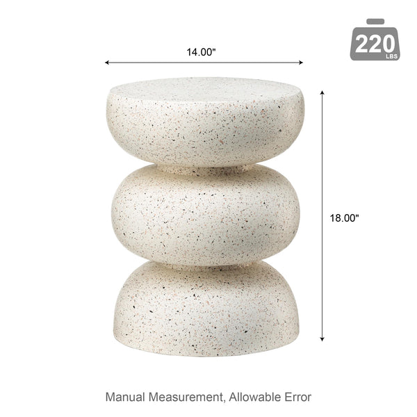 MGO Faux Terrazzo Garden Stool & Outdoor Side Table
