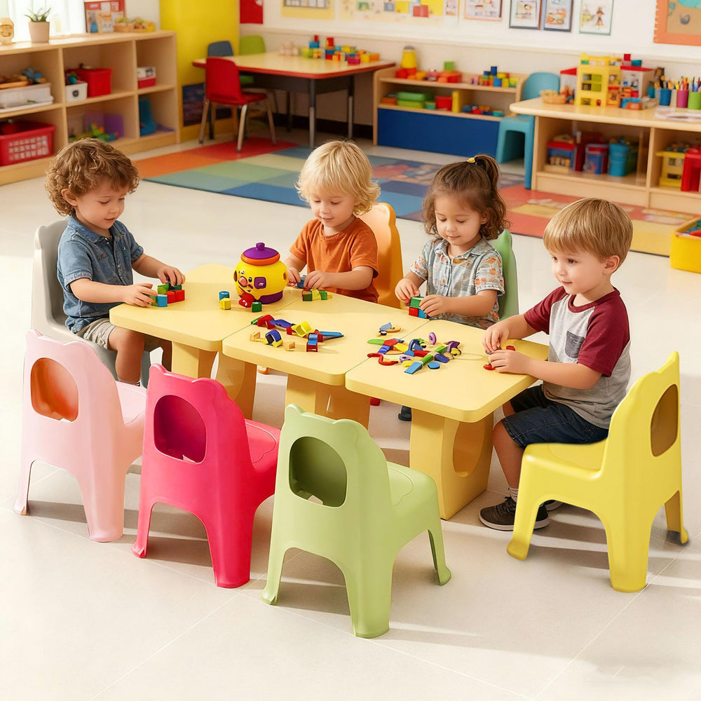 Stackable Kids Plastic Classroom Chairs – Rainbow Colors