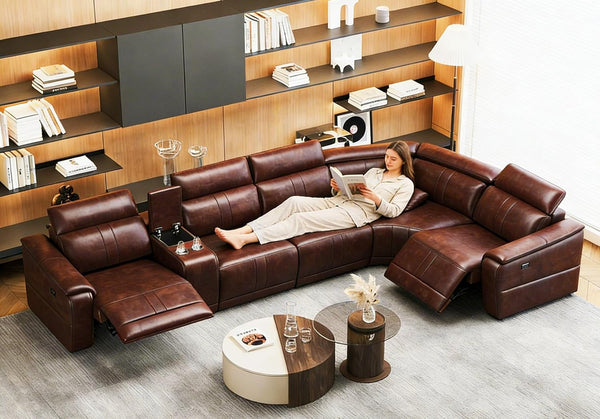 Power Reclining Sectional Sofa with Storage & USB Ports