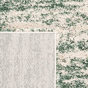 Ivory Shag Area Rug 4x6 – Plush Modern Non-Shedding Accent Rug