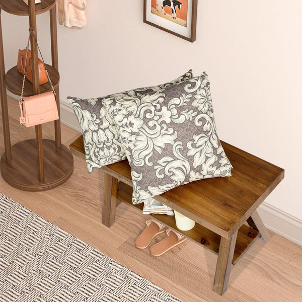 Solid Wood Farmhouse Bench – Rustic Indoor Entryway & Dining Seat
