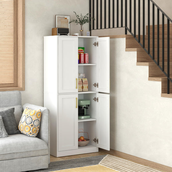 Tall Storage Cabinet with Doors & Adjustable Shelves