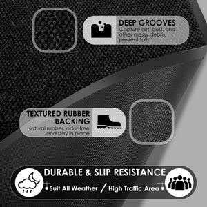 4x6 Heavy Duty Indoor Outdoor Doormat with Non-Slip Rubber Backing