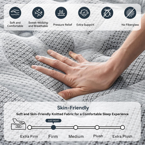 10-Inch Hybrid Mattress – Full, Medium Firm