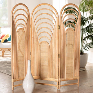 Bohemian Rattan Room Divider – Queen Headboard Style