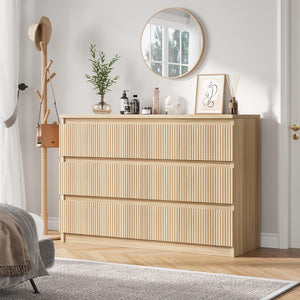 6-Drawer Fluted Dresser with Smooth-Glide Drawers