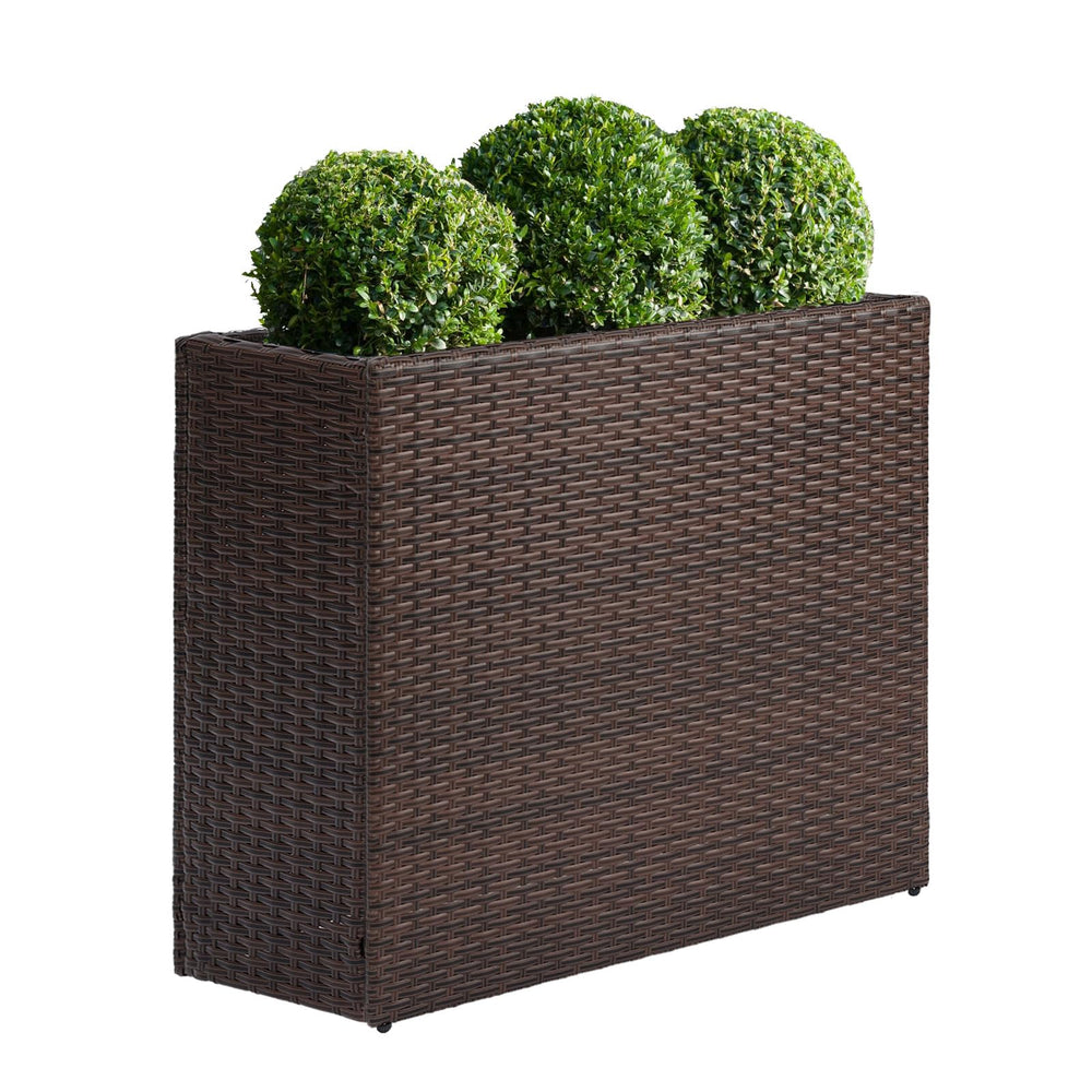 Tall Rectangular Outdoor Planter with Removable Liner