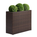 Tall Rectangular Outdoor Planter with Removable Liner