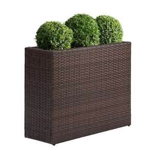 Tall Rectangular Outdoor Planter with Removable Liner