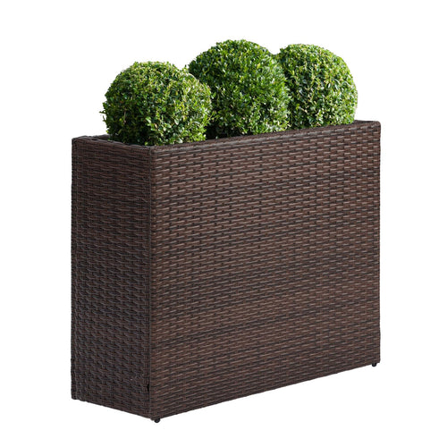 Tall Rectangular Outdoor Planter with Removable Liner