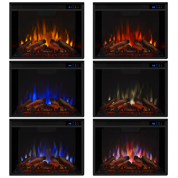 48" Electric Fireplace with Mantel – White
