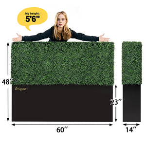 Freestanding Artificial Boxwood Hedge Privacy Screen