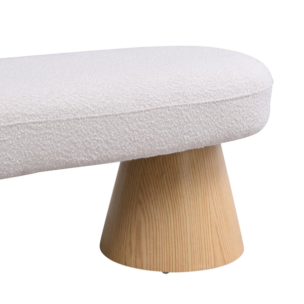 Upholstered Boucle Dining Bench